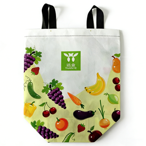 กระเป๋าโท้ทลายการ์ตูนแบบไม่ทอจากวัสดุ RPET พร้อมหูหิ้วสาย PP ขนาดกลาง ใช้งานได้หลากหลาย - Product Image 1