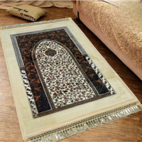 Tapis de prière en tricot Raschel, épais et doux au toucher, tapis de prière musulman pour mosquée
