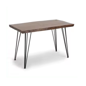 Mesa de restaurante moderna con patas de metal y madera Muebles más vendidos para hoteles Cocinas Áreas de comedor Suministro directo de fábrica - Product Image 1
