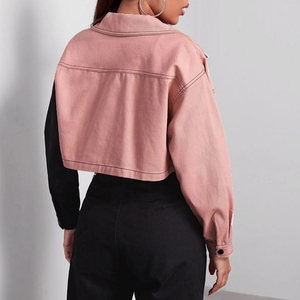 Veste en jean à manches longues pour femmes avec remplissage en coton respirant Nouveau style pour dame Vêtements pour femmes Quantité en vrac - Product Image 4