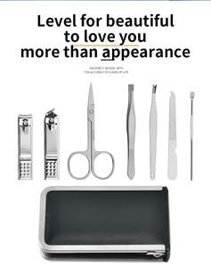 Outil professionnel de coupe-ongles en acier inoxydable pour hommes femmes en gros beauté soins des pieds outil en cuir ensemble de manucure et de pédicure - Product Image 4