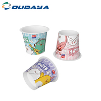 Envase de plástico con logotipo de personalización de nuevo producto de 100ml con taza de pudín de gelatina de yogur con impresión IML
