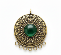 Collier avec pendentif médaillon de luxe en argent 925 finition antique, fait main, cadeau pour homme