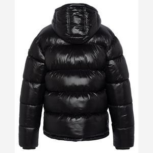 Veste matelassée brillante d'hiver pour hommes, coupe-vent rembourré, logo bulle à capuche noir épais, pour veste d'extérieur, nouvel arrivage - Product Image 5