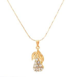 Regina Trendy 1202623 Pendentif Autrichien Diamant Plaqué Or Lien Géométrique En Forme De Coeur En Acier Inoxydable Perle Numérotée Design - Product Image 1