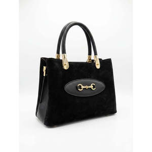 Borsa Strutturata in Vera Pelle Scamosciata e Pelle Dollaro - Made in Italy - Art. 26130 - Product Image 3