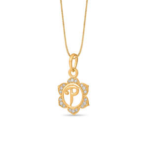 จี้ตัวอักษรสีทองเปล่งประกาย-สร้อยคอคริสตัล - Product Image 4
