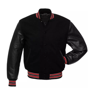 Varsity Jacket for Men High Quality OEM Custom Leather Sleeve Chenille Embroidery Bomber Flight Chicago jackets - Product Image 5