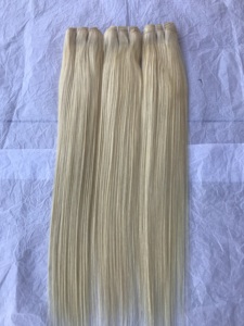 Paquetes sedosos rectos de templo indio con extensión de cabello humano brasileño crudo Paquete de trama de 20 pulgadas Cutícula alineada Proveedor de cabello - Product Image 5
