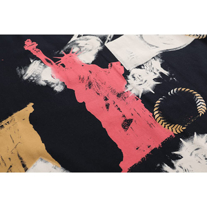 Camiseta lavada Hombros caídos Camisetas impresas Camisetas hechas a medida de gran tamaño y ajuste holgado Vintage Casual Jersey de punto para hombre - Product Image 5