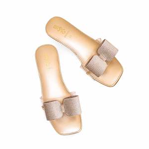 รองเท้าแตะบ้านแฟนซี FN7874สีทองสะดวกสบายและทันสมัย - Product Image 1