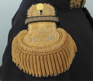 Par de oro de mil millones de alambre de alta calidad, insignias de Hamza, tablero de Charretera de hombro curvo, equipo táctico de defensa Personal - Product Image 1