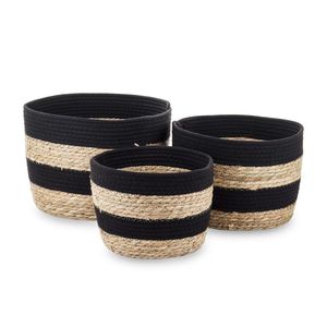 Conjunto de nuevo diseño organizador de juguetes cestas para el hogar algodón y costura algas marinas Zig Zag coser cesta Almacenamiento y organización - Product Image 1