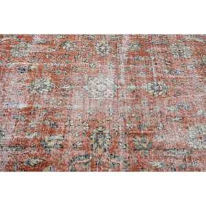 6.5x9.7 ft Rug, Turkish Rug, Vintage <b>Red</b> <b>Wool</b> Floral Rug - Product Image 5