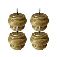 Pieds de meubles de luxe EFS-88 en chêne massif naturel, style victorien, finition durable pour chambre, salon, extérieur et usage hospitalier