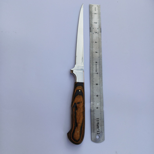 Couteau à filet fait main avec lame en acier et manche en bois Couteaux à filet avec étui en cuir - Product Image 5