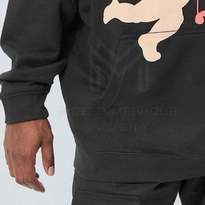 2024 sur mesure hommes sweats à capuche bouffée impression décontracté hiver pull couleurs unies Polyester/coton teint uni - Product Image 5
