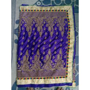 Saris de calidad asegurada con color azul sólido hecho a mano último diseño estilo indio mujeres usan saris vestido para la venta - Product Image 1