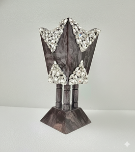 Brûleur d'encens en résine époxy écologique élégant, design floral en strass de cristal éblouissant, rehausse le parfum de la maison - Product Image 2