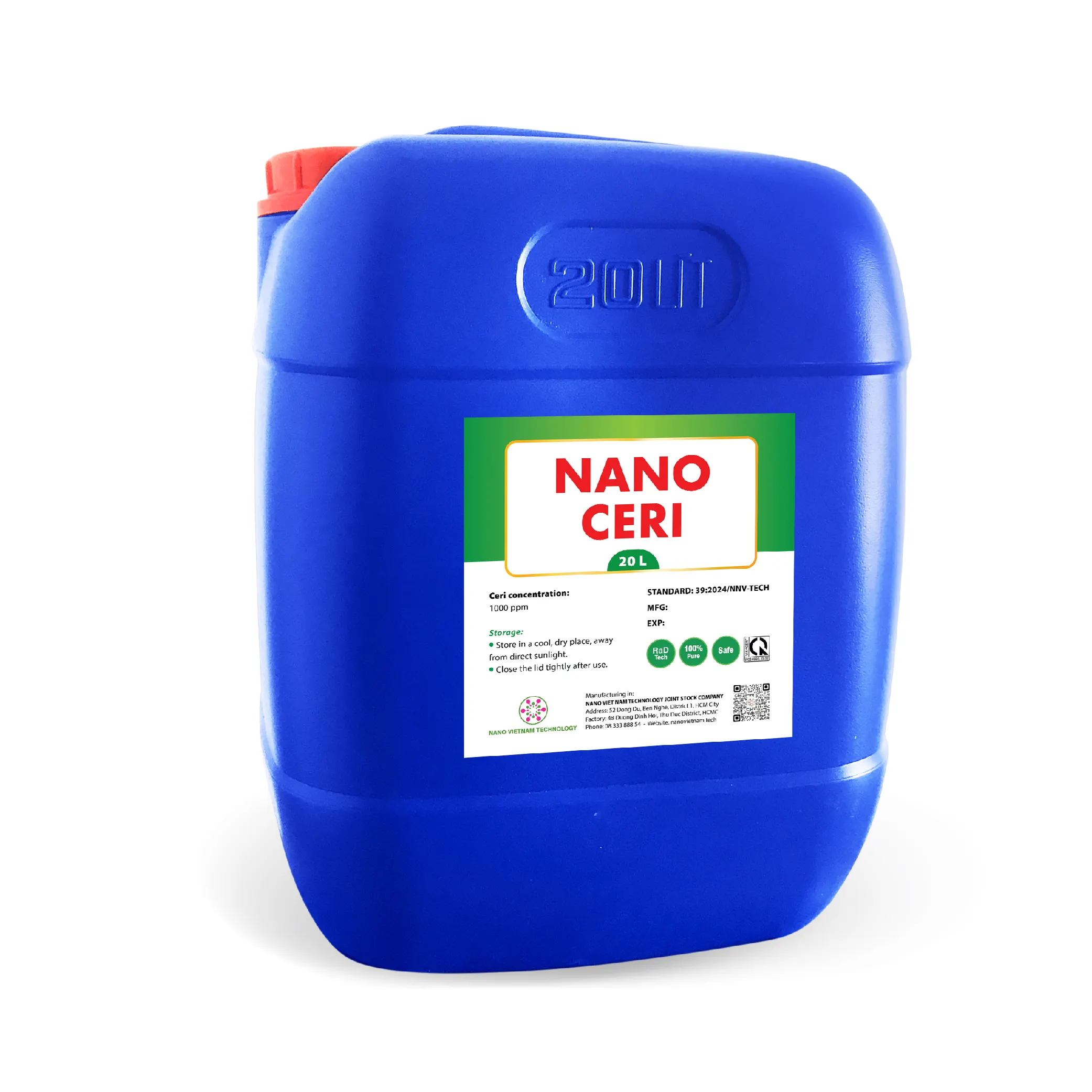 Matériau Nano Ceri fabriqué par la technologie Nano, facilement absorbable pour les animaux, les plantes dans l'aquaculture, l'élevage, l'agriculture