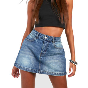 Falda vaquera de tendencia superior para mujer, ropa activa hecha a medida, cómoda y transpirable, el mejor estilo para la temporada de otoño, gran oferta - Product Image 1