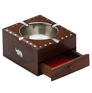 Cenicero de Madera Artesanal Premium con Logotipo Personalizado para Cigarros, Uso en Exteriores, Estilo Americano, Ecológico, de la India - GOD GRACE CRAFT - Product Image 1