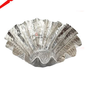 Cuenco para servir alimentos de aluminio y metal con acabado plateado de primera calidad para hoteles y hogares - Product Image 4