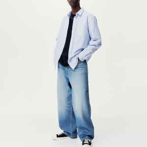 Pantalones vaqueros de mezclilla con ajuste acampanado de aspecto inteligente a precio barato 2025 para hombre, pantalones vaqueros informales y de calle de calidad superior para hombre - Product Image 5