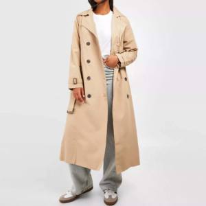Gabardina de cuero transpirable abrigos largos de invierno de talla grande para mujer con logotipo personalizado hecho en Pakistán chaquetas de manga larga para niñas - Product Image 5