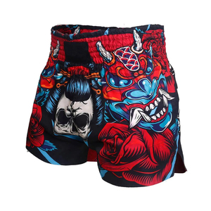 Pantalones Cortos de Artes Marciales Transpirables con Cintura Elástica de Alta Elasticidad, Sin Desgarros, Estampado por Sublimación con Gráficos Personalizados - Product Image 1