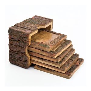 <b>Kitchen</b> Catering <b>Item</b> Classic Wooden Eco-Friendly Custom Design Tea Coaster Set of 6 Supplier By India - Product Image 2