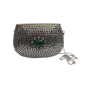 Nuevo bolso de tela de terciopelo con diseño de flores con perla golpeada de Color gris y ambroidry de piedra diseño versátil bolso de tela de terciopelo para mujer - Product Image 5