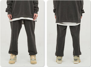 Customizable High Quality 100% Cotton <b>Men's</b> Acid Washed Vintage Sweatpants Straight Curved Striped Casual Hip Hop <b>Trousers</b> <b>Mens</b> - Product Image 3