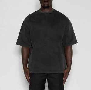 Camisetas lavadas 2025 de alta calidad para hombres, camisetas de manga corta lavadas con ácido 100% de algodón personalizadas para hombres - Product Image 1