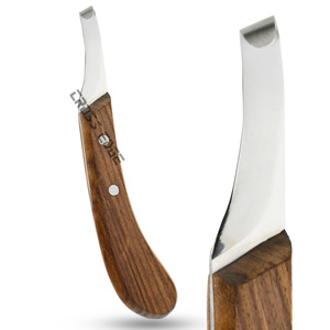 Herramientas de herrador de alta calidad, cuchillo para pezuña, cuchillo de corte de herrador de mano derecha, hoja curva de acero inoxidable, herramientas de aseo para pezuñas de caballos - Product Image 1