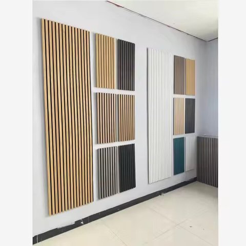 Forest Grain Wooden Wall Panels Eco-friendly Akupanel Acoustic Panels Rubber Core for Soundproof Ceiling Bedroom Living Room