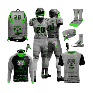 Vente chaude, ensembles d'uniformes d'équipe de football américain unisexes, haute qualité, respirant, grande taille, manches longues, prix de gros - Product Image 1