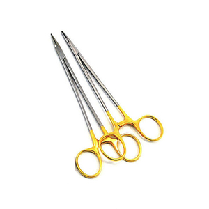 ที่จับเข็มผ่าตัดสแตนเลสสตีล ด้ามจับสีทอง คุณภาพสูง พร้อมพิมพ์โลโก้ INNOVAMED ได้รับการรับรองมาตรฐาน CE ขายส่ง - Product Image 1