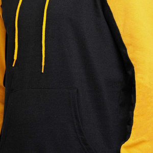 Yellow & <b>Black</b> Color <b>Men</b> New Design <b>Hoodies</b> Autumn <b>Men</b> Fashion Simple Top Solid Color Casual Cotton Blended <b>Hoodies</b> <b>Men</b> - Product Image 6