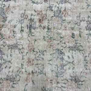 Turkish 2.8x10.6 ft Rug, <b>Runner</b> Vintage Rug, Brown <b>Green</b> Moroccan Wool Rug - Product Image 5