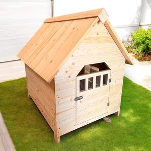 Moderna y Versátil Casa de Madera para Perros y Gatos, Almacenamiento y Juego para Mascotas en Interiores/Exteriores, Diseño Animal Sólido para Sala de Estar - Product Image 5