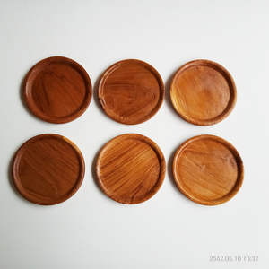 ที่รองแก้วชาทรงกลมทำด้วยมือทำจากไม้และเรซิ่นสำหรับตกแต่งที่รองแก้วสำหรับสำนักงานและบ้าน - Product Image 4