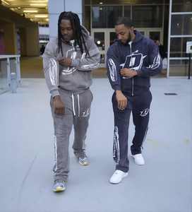 Personalizado 100% algodón en blanco peso pesado holgado polar chándal Jogging traje con capucha y pantalones de chándal conjuntos hombres chándal - Product Image 1