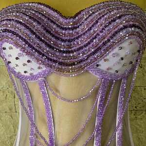 Sexy <b>Women's</b> Thin Lightweight Custom Pearl Design <b>Corset</b> with Satin Layer Breathable Eco-Friendly Fashionwear - Product Image 2