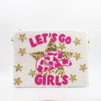 Porte-monnaie promotionnel brodé de perles de rocaille, motif tendance, lavable, fait main, pochette à monnaie perlée, étiquette personnalisée