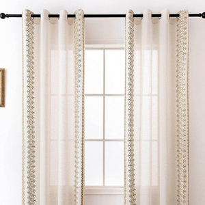 Nouvel arrivage de rideaux de porte de salon de luxe Design personnalisé 100% coton Matériau unique Impression personnalisée - Product Image 2