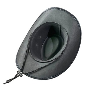 2024ใหม่แฟชั่นหมวกหนังคาวบอย unisex ระบายอากาศสไตล์ตะวันตกปรับหัวได้อเนกประสงค์หมวกลำลองสำหรับภาพถ่าย - Product Image 2