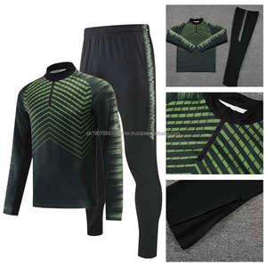 Uniforme de Fútbol de Manga Larga para Otoño e Invierno, Chaqueta Cortavientos de Media Cremallera y Pantalones Deportivos para Entrenamiento - Product Image 5