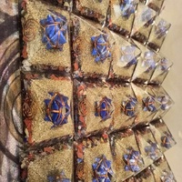 Pyramides d'Orgone Chakra en Gros, Lapis Lazuli, Étoile Markaba, Qualité Supérieure, 70mm, Pierre Naturelle, Agate Sculptée, Décoration d'Intérieur