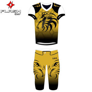 Custom Full Dye Sublimation Printed Short Sleeve American <b>Football</b> Uniforms for Adults Best Quality - Product Image 1